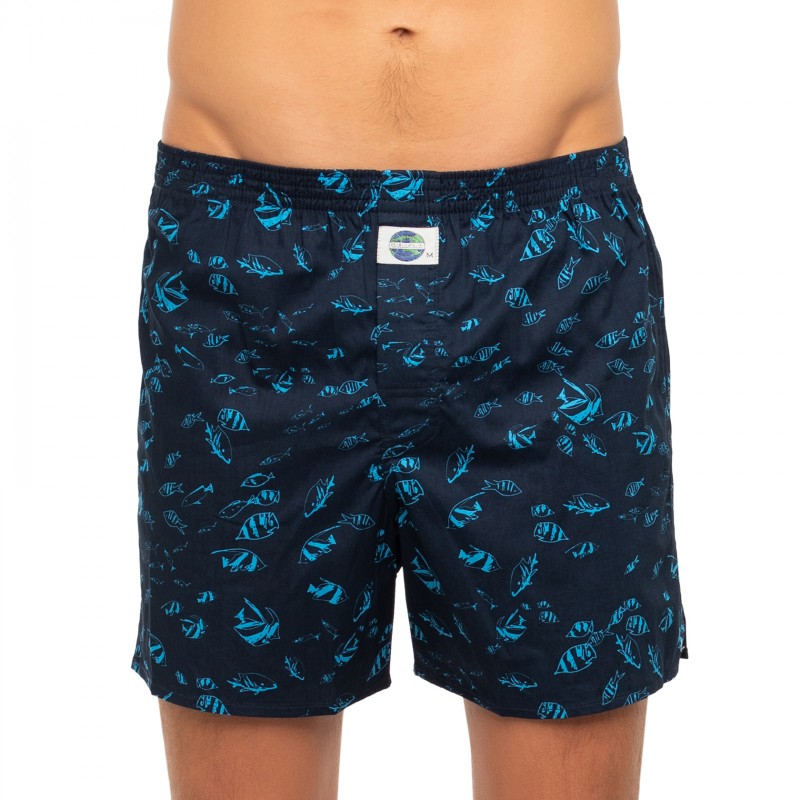 Boxerman_Herrenunterwäsche_D.E.A.LInternational_Boxershorts_Blau Motiv_Fische