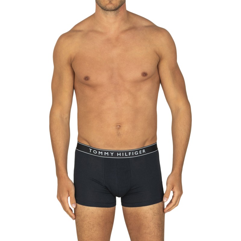 TommyHilfiger_3-erSet_Trunks_Schwarz_mitverschiedenfabigemWebbund