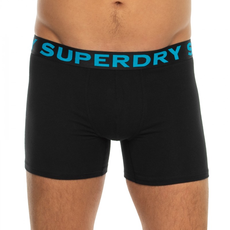 Superdry_2-erSet_BoxerBriefs_Schwarz,Pink&Blau
