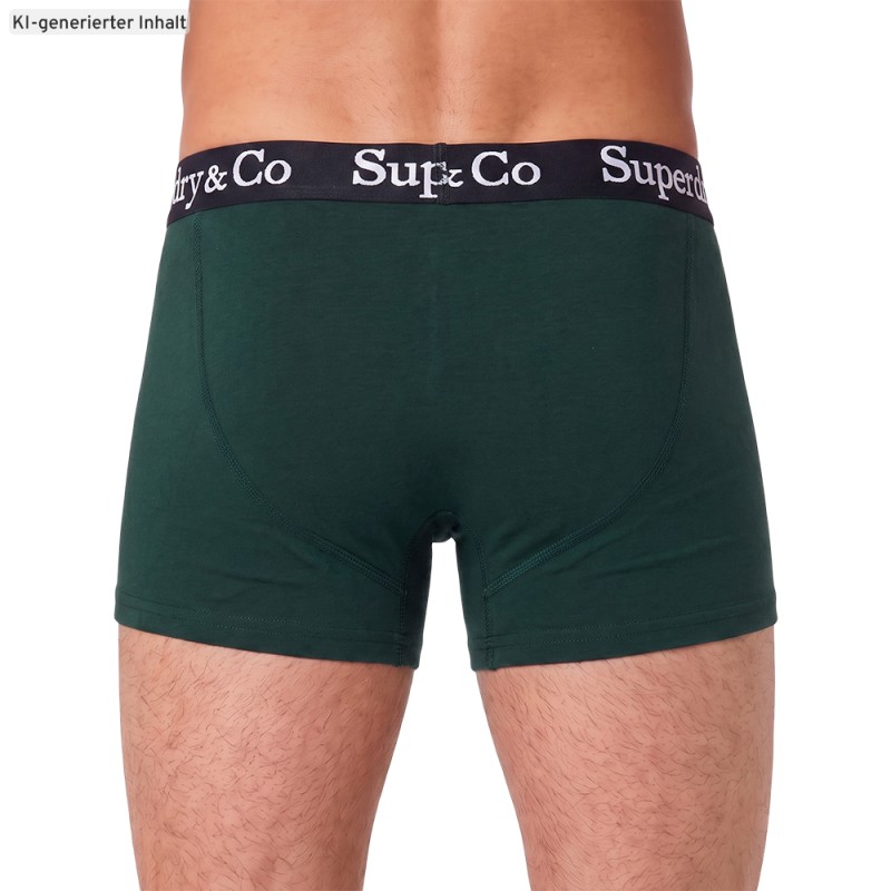 Superdry_3-erSet_Trunks_Dunkelgrün_Dunkelblau_Schwarz