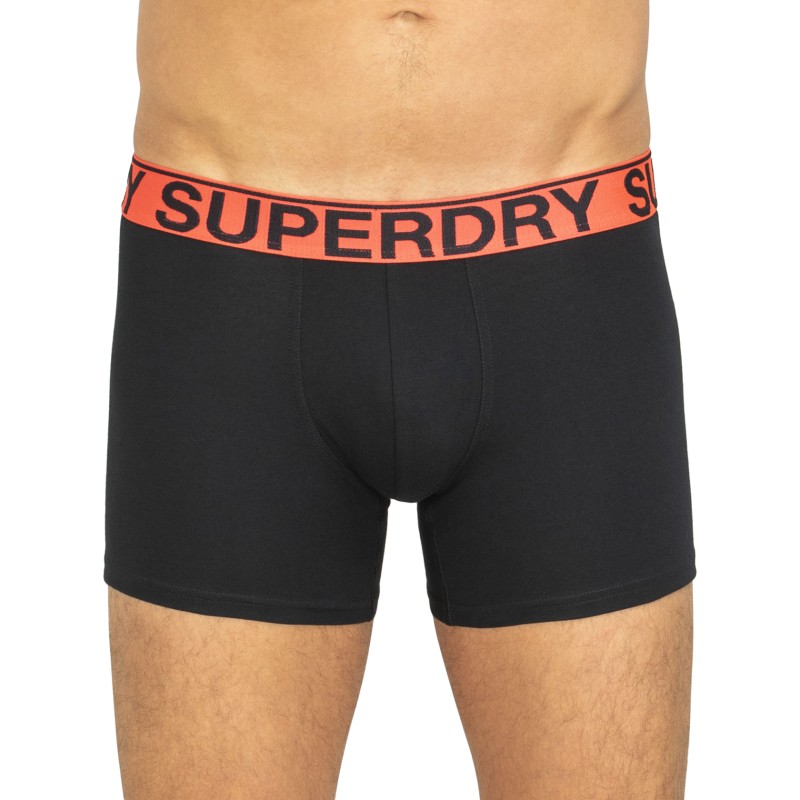 Superdry 3-er Set Boxer Briefs Khaki, Schwarz & Gestreift
