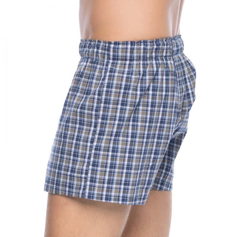 Seidensticker_2-erSet_Boxershorts_Blau&Grün_kariert&gestreift