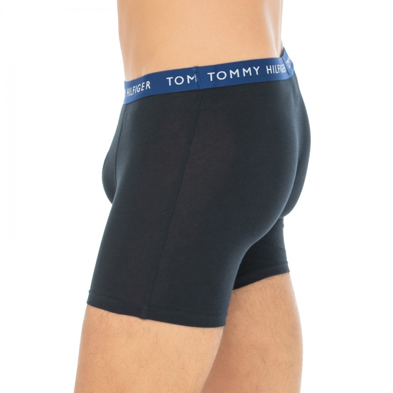 TommyHilfiger_3-erSet_Trunks_Schwarz_mitverschiedenfarbigemWebbund