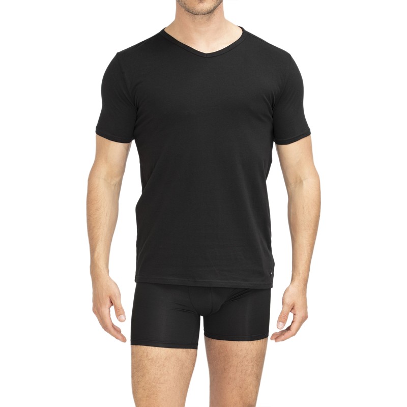 TommyHilfiger_3erSet_VNeck_TShirts_Grau,Weiß,Schwarz