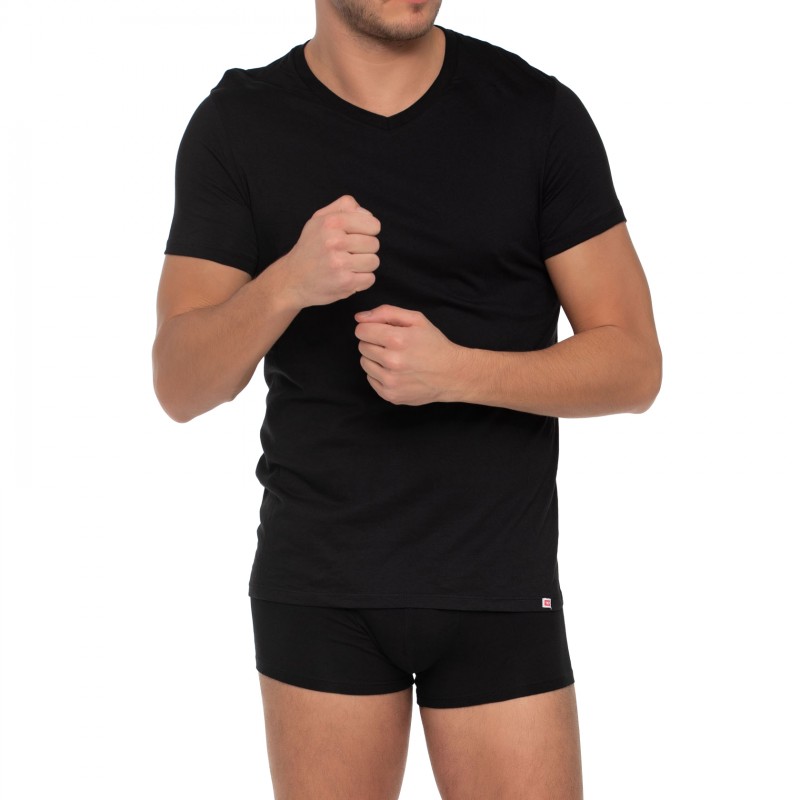 Boxerman_Herrenunterwäsche_Diesel_3-er_Set_T-Shirts_Schwarz Khakigrün