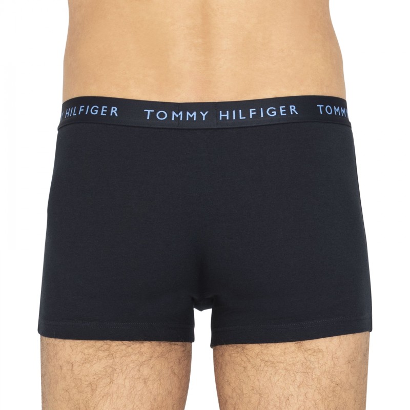 Tommy Hilfiger 3-er Set Trunks Blau mit verschiedenfarbigem Webbund