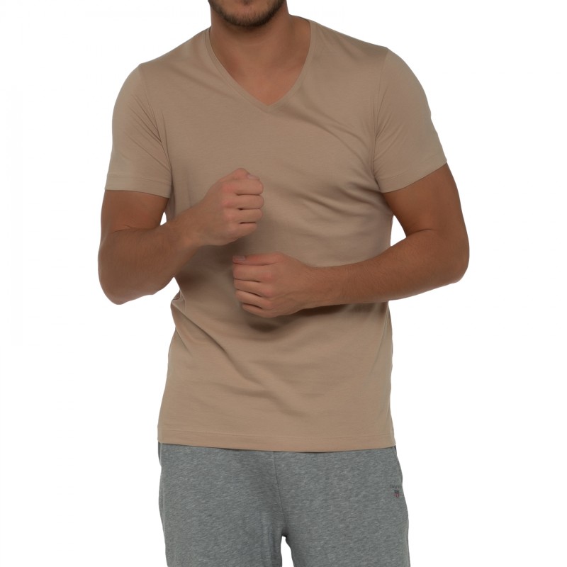 Boxerman_Herrenunterwäsche_Unterhemd_Ragman_2-er Set_Shirts_Nude_V-Ausschnitt