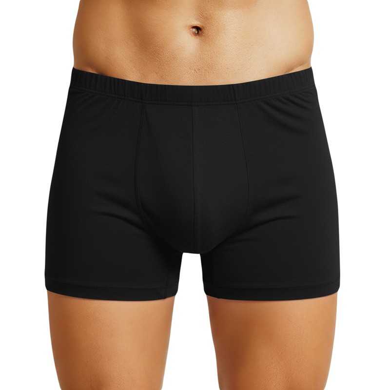 Schiesser_3-erSet_Trunks_Schwarz_und_Schwarz_Weinrot_Gestreift