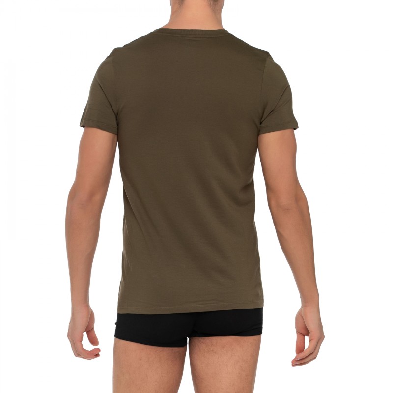 Boxerman_Herrenunterwäsche_Diesel_3-er_Set_T-Shirts_Schwarz Khakigrün