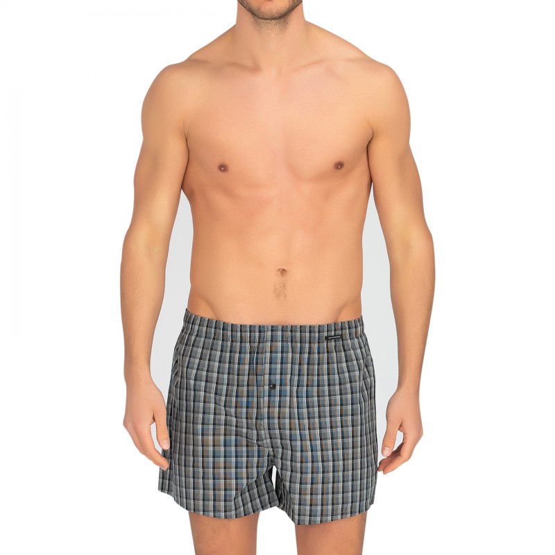 Schiesser_2-erSet_Boxershorts_Grau&Grau_kariert