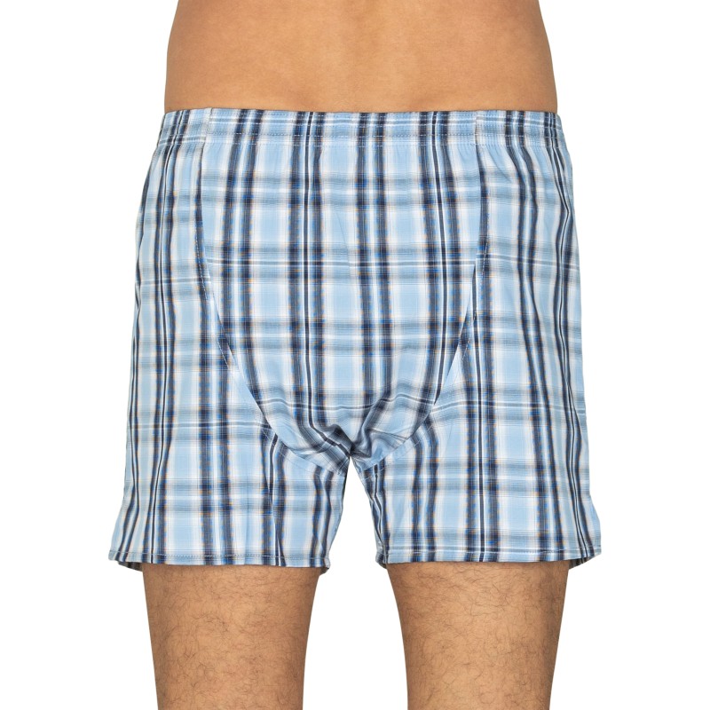 D.E.A.L International Boxershorts Hellblau & Weiß kariert