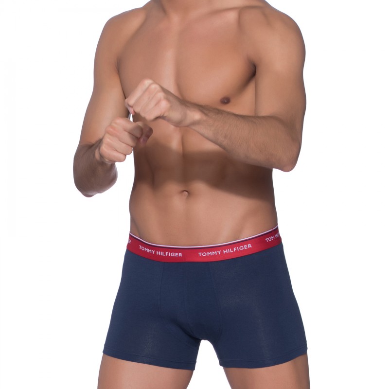 Tommy Hilfiger_3-er Set_Trunks_Dunkelblau_rotem Bund