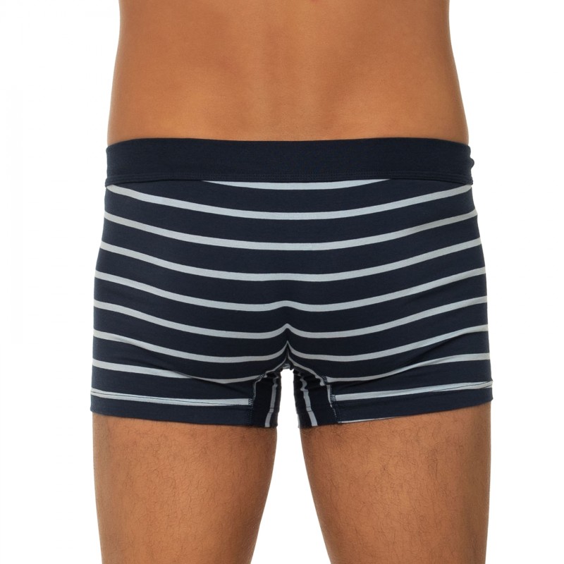 Boxerman_Herrenunterwäsche_Boxershorts_Seidensticker_3-er_Set_Trunks_Blau Gestreift