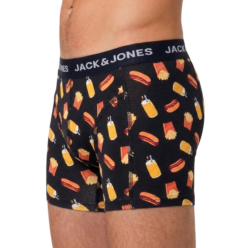 Jack & Jones 3-er Set Trunks Schwarz verschiedene Muster