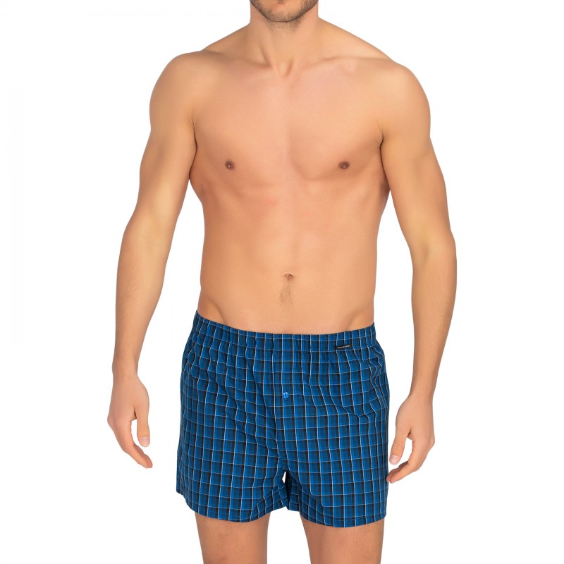 Schiesser_2-erSet_Boxershorts_Dunkelblau&Blau_kariert