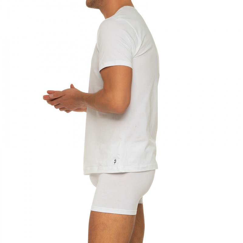 Boxerman_Herrenunterwäsche_Bodywear_Athleisurewear_Seidensticker_V-Neck_T-Shirt_Weiß