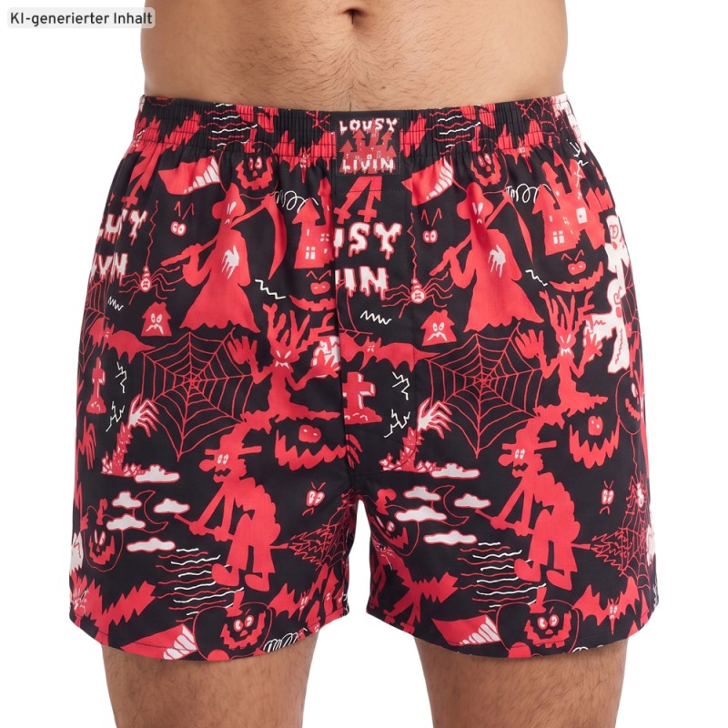 LousyLivin_3-erSet_Boxershorts_Schwarz_mitMotiv