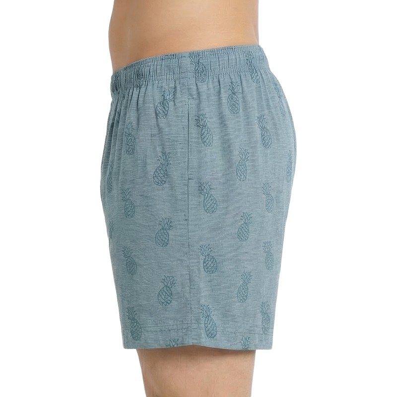 Schiesser_Boxershorts_Grau_mit_Ananasmotiv_Schwarz