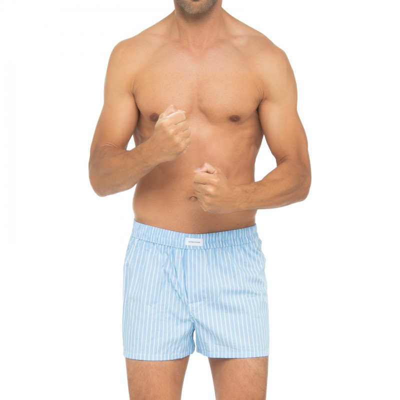 Boxerman_Herrenunterwäsche_Seidensticker_2-er Set_Boxershorts_Hellblau gestreift