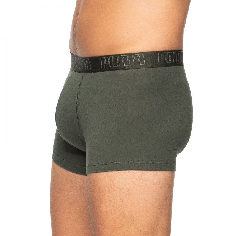Boxerman_Herrenunterwäsche_Boxershorts_Puma_2-er Set_Basic Trunks_Olivgrün
