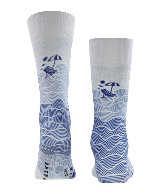 Falke_Socken_Plage_Weiß_Blau