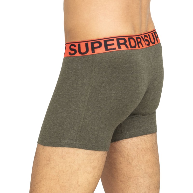 Superdry 3-er Set Boxer Briefs Khaki, Schwarz & Gestreift