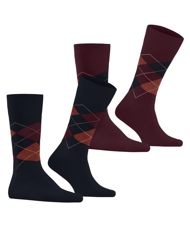 Burlington_2erSet_Socke_Schwarz_&_Rot