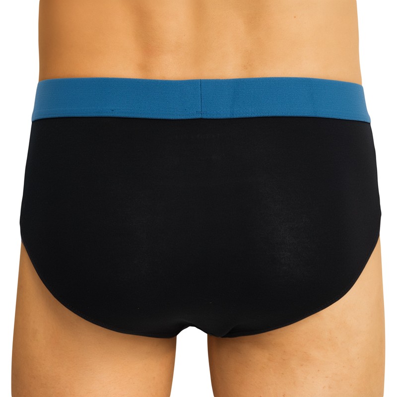 Boxerman_Schiesser_5-erSet_Slips_Schwarz_mit_verschiedenfarbigen_Webbund