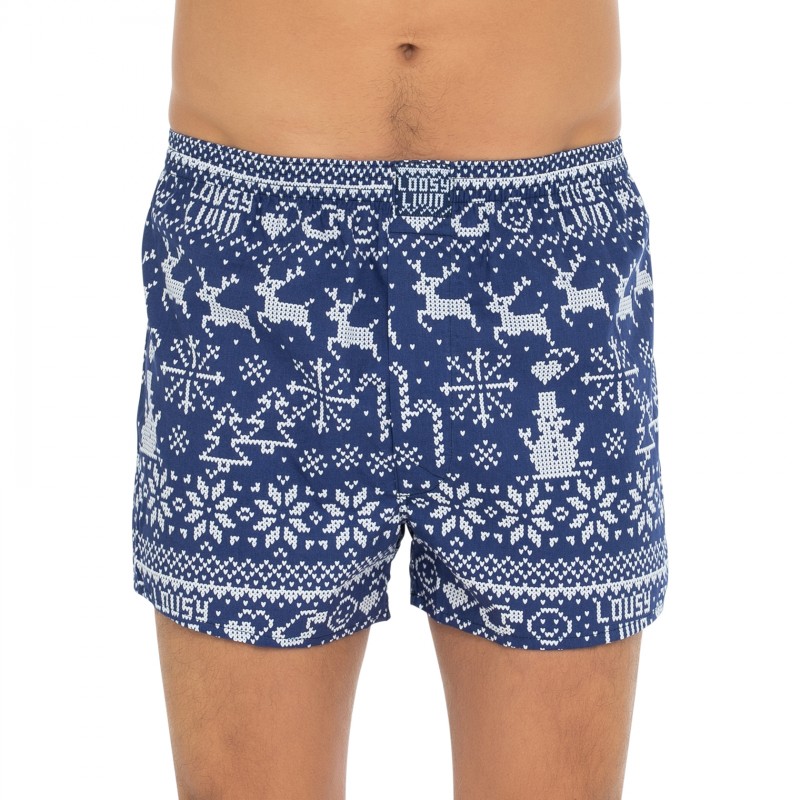 LousyLivin_2-erSet_Boxershorts_Blau&Rot_mitweihnachtlichemAll-Over PrintLousyLivin_2-erSet_Boxershorts_Blau&Rot_mitweihnachtlichemAll-Over Print