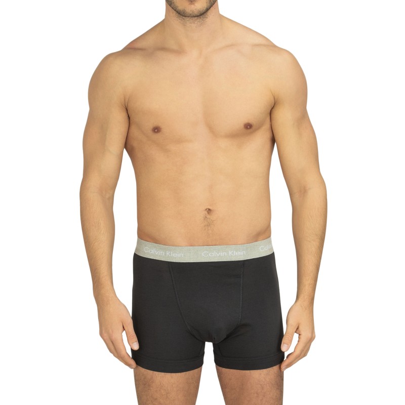 CalvinKlein_3-erSet_Trunks_Schwarz_verschiedenfarbigerWebbund