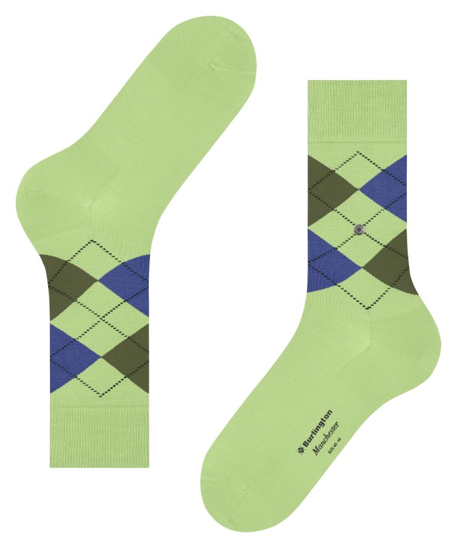 Burlington_Socken_Hellgrün_mitArgyle-Muster