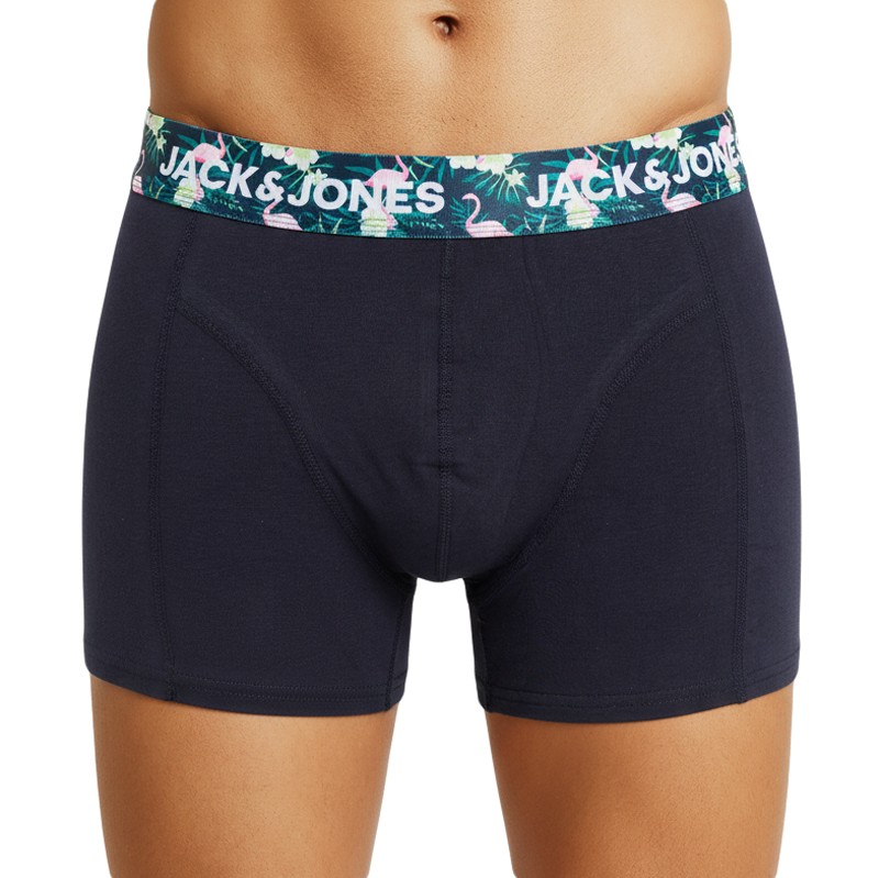 Jack & Jones 3-er Set Trunks Schwarz Jacflamingo