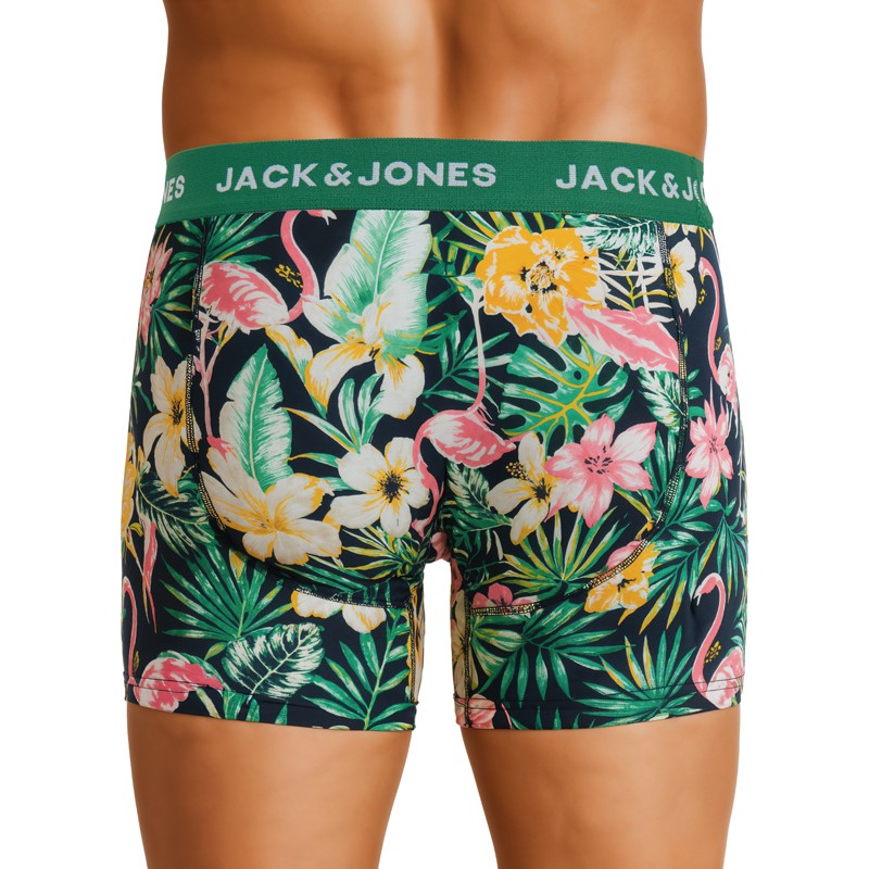 Jack & Jones 3-er Set Trunks Blau & Grün mit Motiv