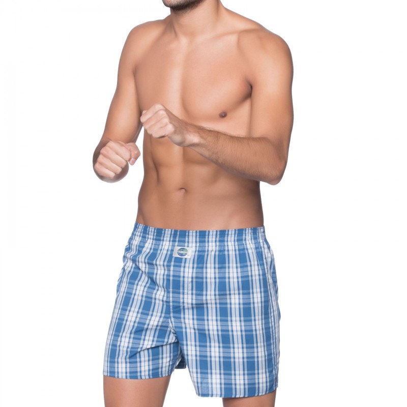 D.E.A.L International Boxershorts_Weiß Blau_kariert