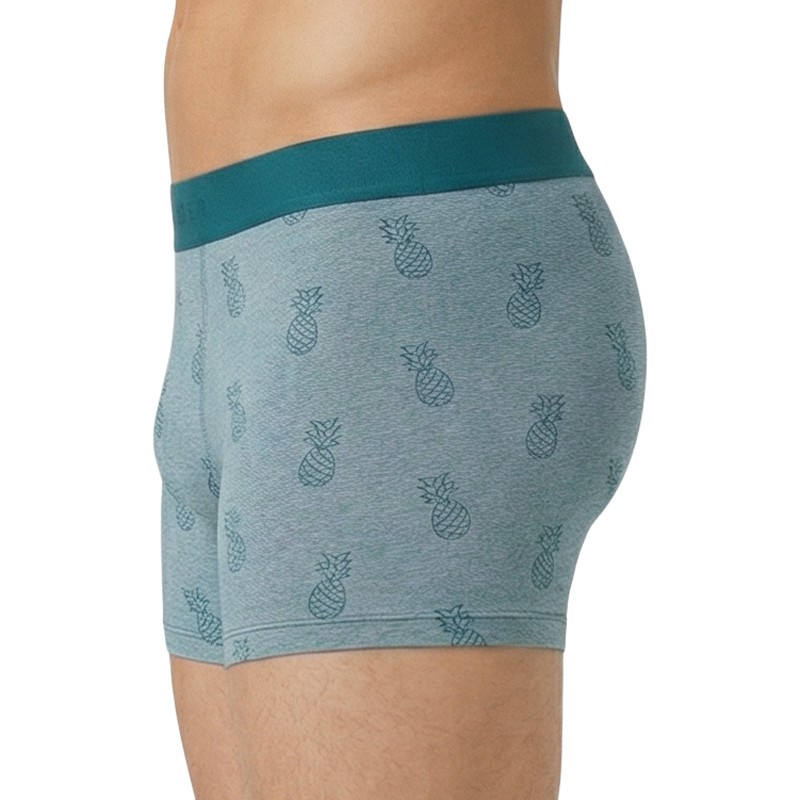 Schiesser_2-er Set_Shorts_Grau_mit_Ananas_Schwarz