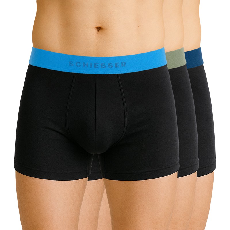 Schiesser Boxershorts ""95/5"", (3er Pack), mit farbigem Logobund günstig online kaufen