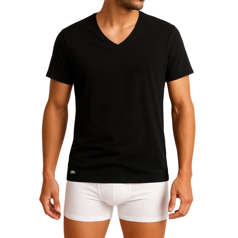 Lacoste_3-er Set_T-Shirts_Schwarz