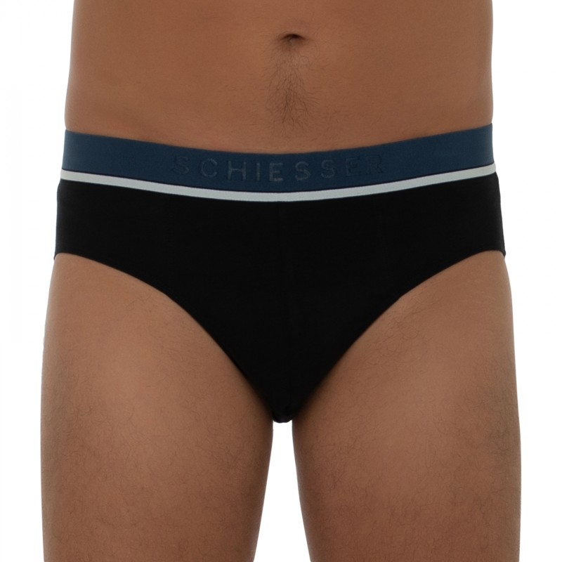 Boxerman_Herrenunterwäsche_Boxershorts_Schiesser_3-er Set_Slips_Schwarz
