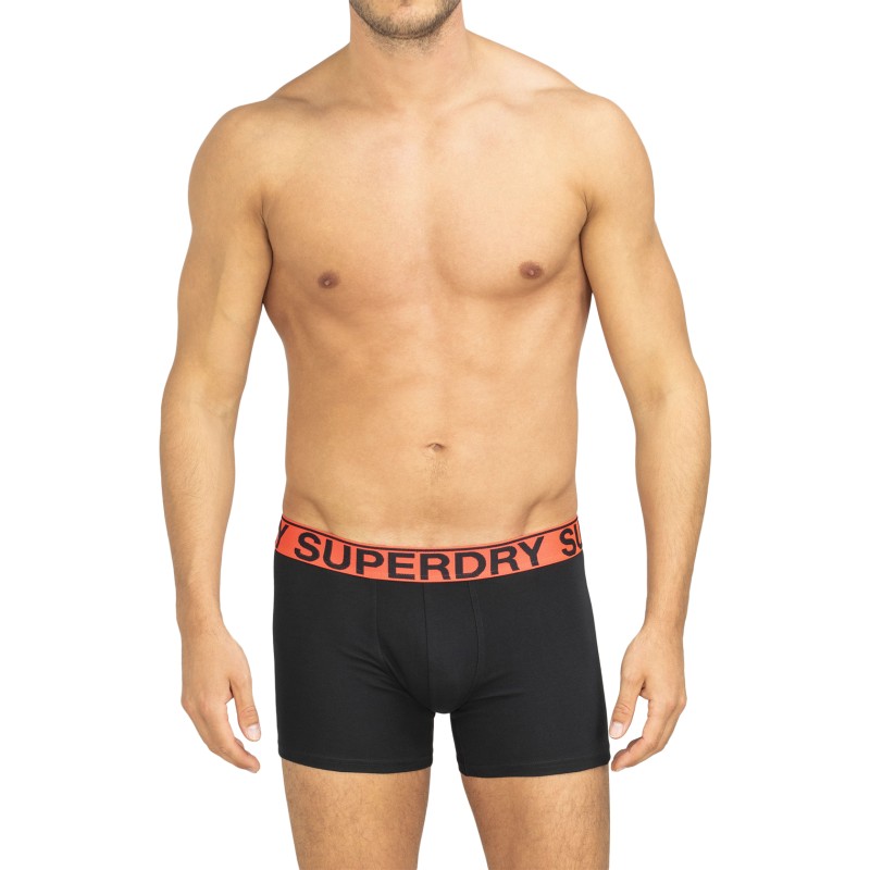 Superdry 3-er Set Boxer Briefs Khaki, Schwarz & Gestreift