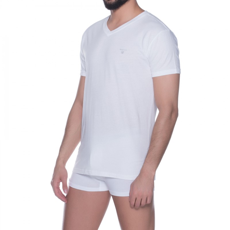 GANT_2-erSet_V-Neck_T-Shirts_Weiß