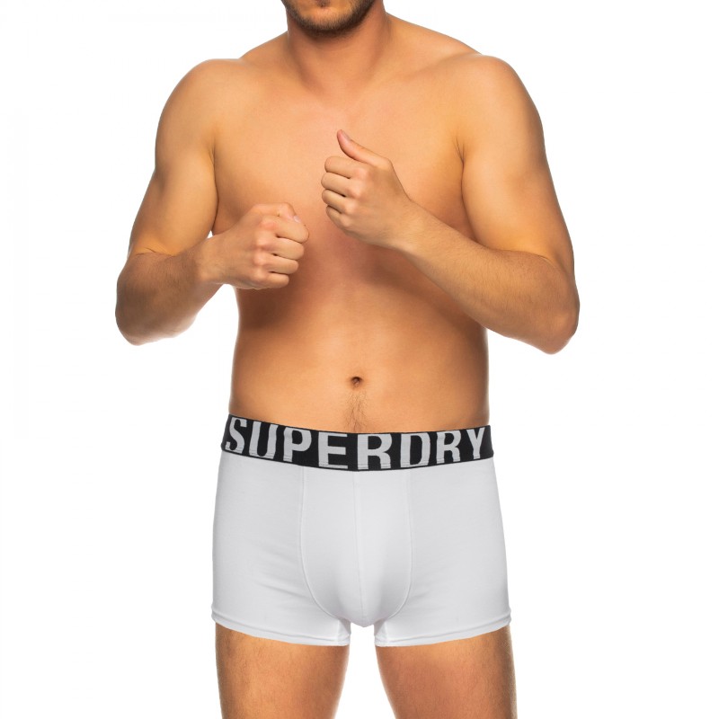 Boxerman_Boxershorts_Herrenunterwäsche_Superdry_2-er Set_Trunks_ Schwarz Weiß