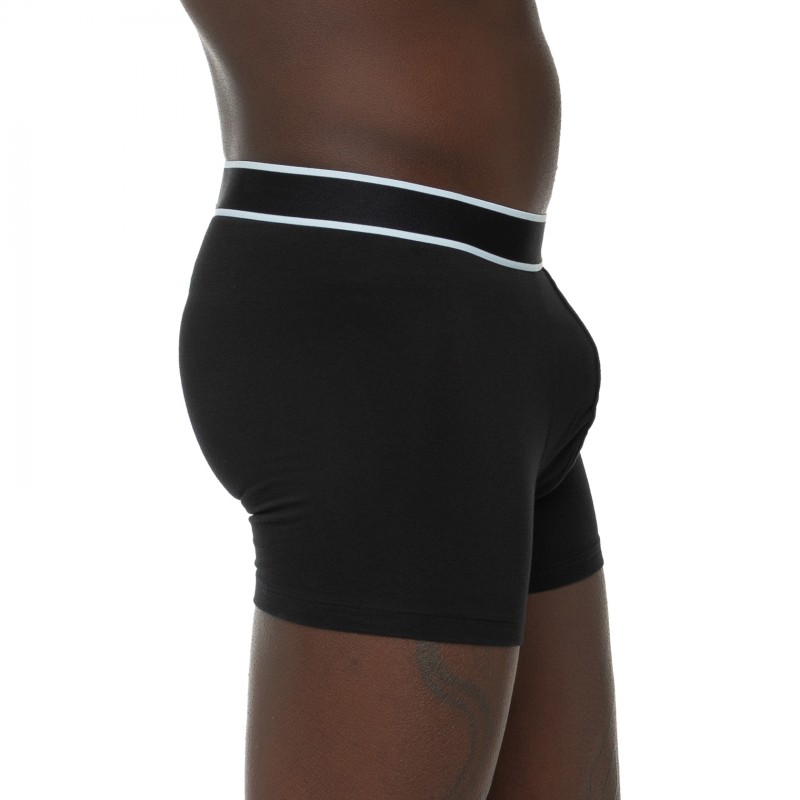 Boxerman_Herrenunterwäsche_Boxershorts_Schiesser_3-er Set_Trunks_Schwarz