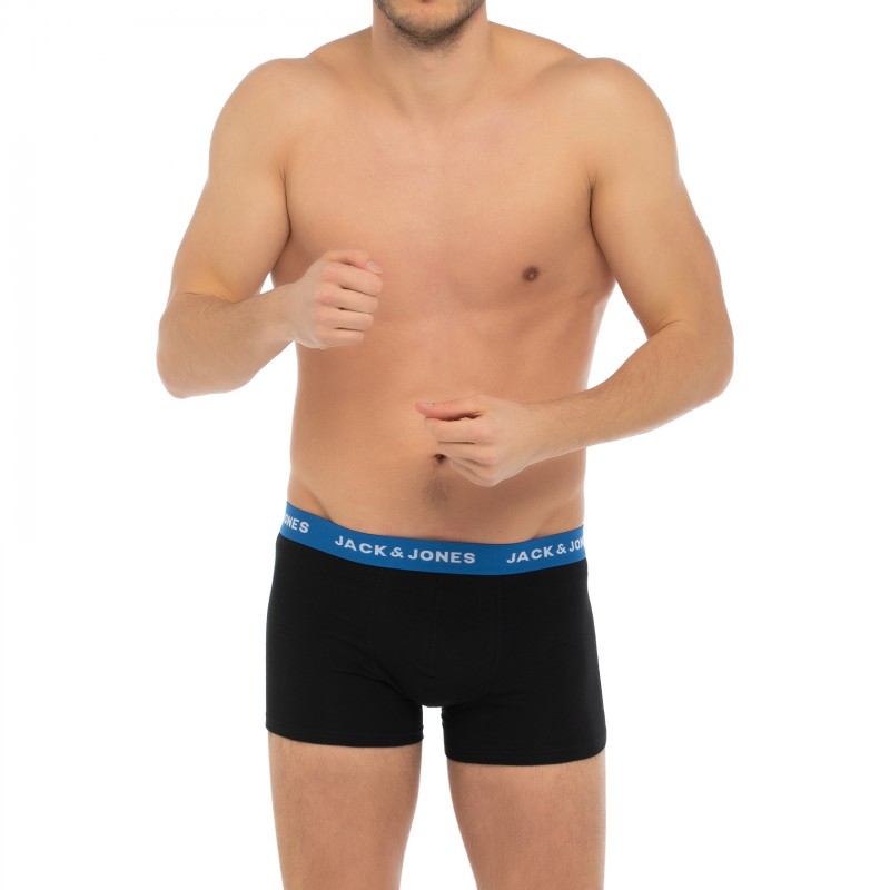 Jack&Jones_7-erSet_Trunks_Schwarz_mitverschiedenfarbigemWebbund