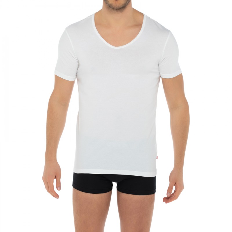 Levi's_3-erSet_T-Shirt_V-Ausschnitt_Weiß