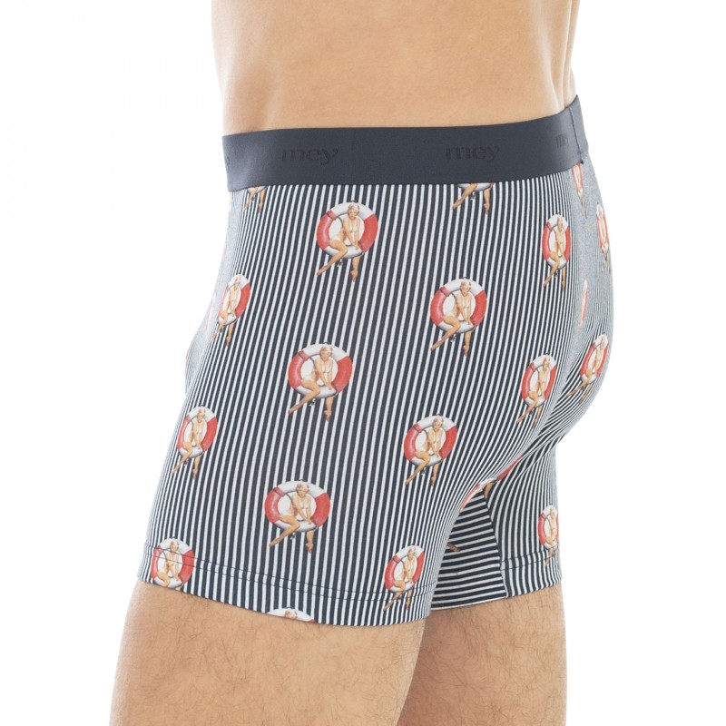 Mey_Long Shorty_Blau&Weiß_gestreift