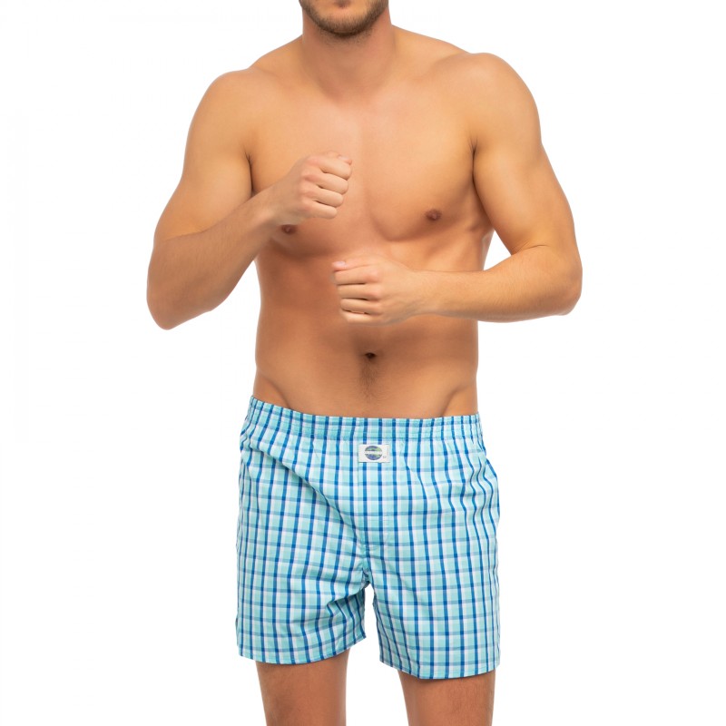 Boxerman_Herrenunterwäsche_D.E.A.L International_Boxershorts_Blau_kariert