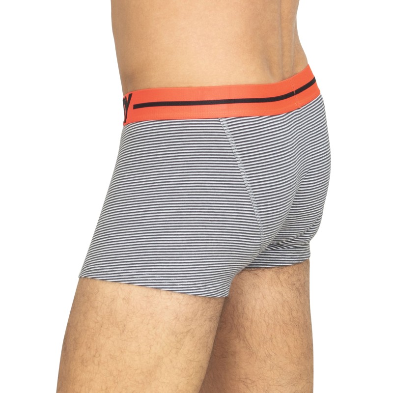 Superdry 3-er Set Trunks Schwarz, Grau & Weiß gestreift