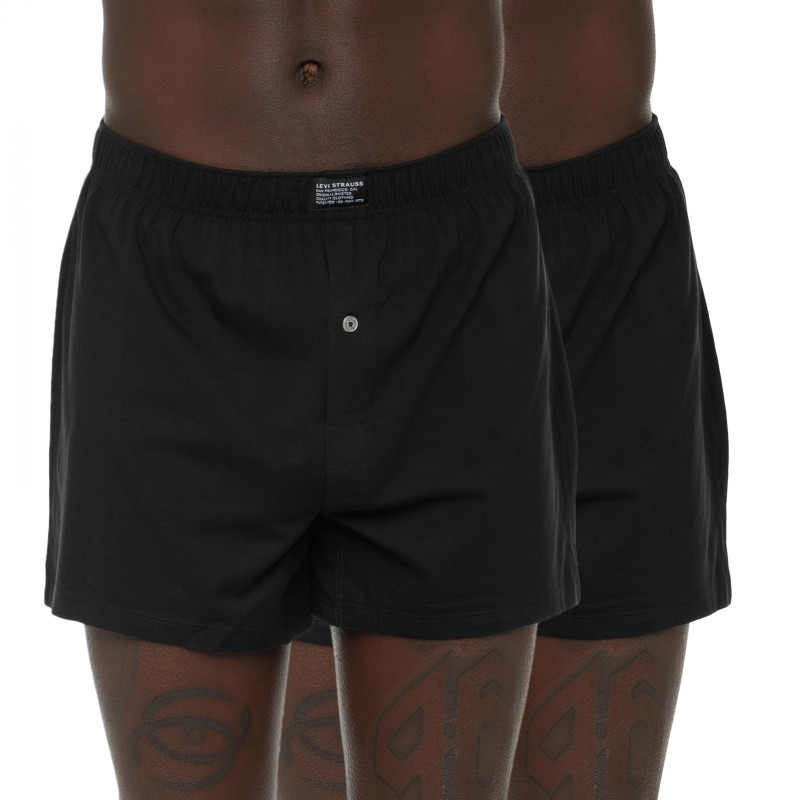 Boxerman_Herrenunterwäsche_Boxershorts_Levi's_2-er Set_Schwarz