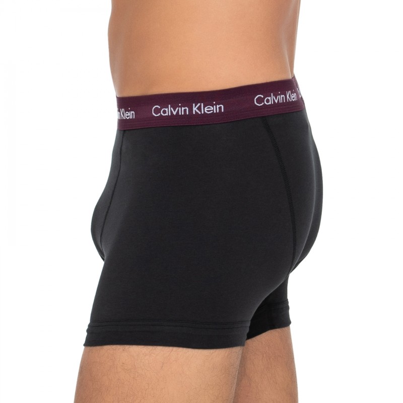 CalvinKlein_3-erSet_Trunks_Schwarz_mitverschiedenfarbigemWebbund