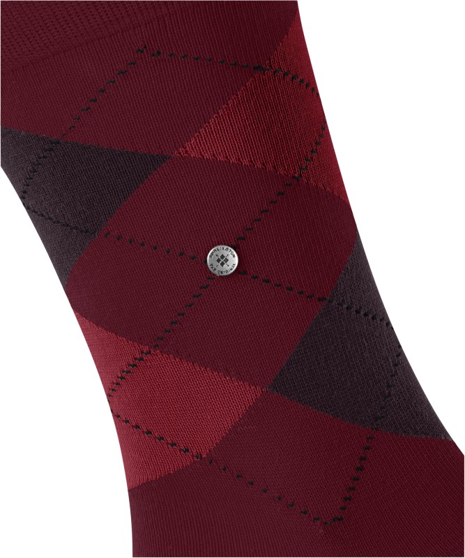 Burlington_Socken_Rot_mitArgyle-Muster